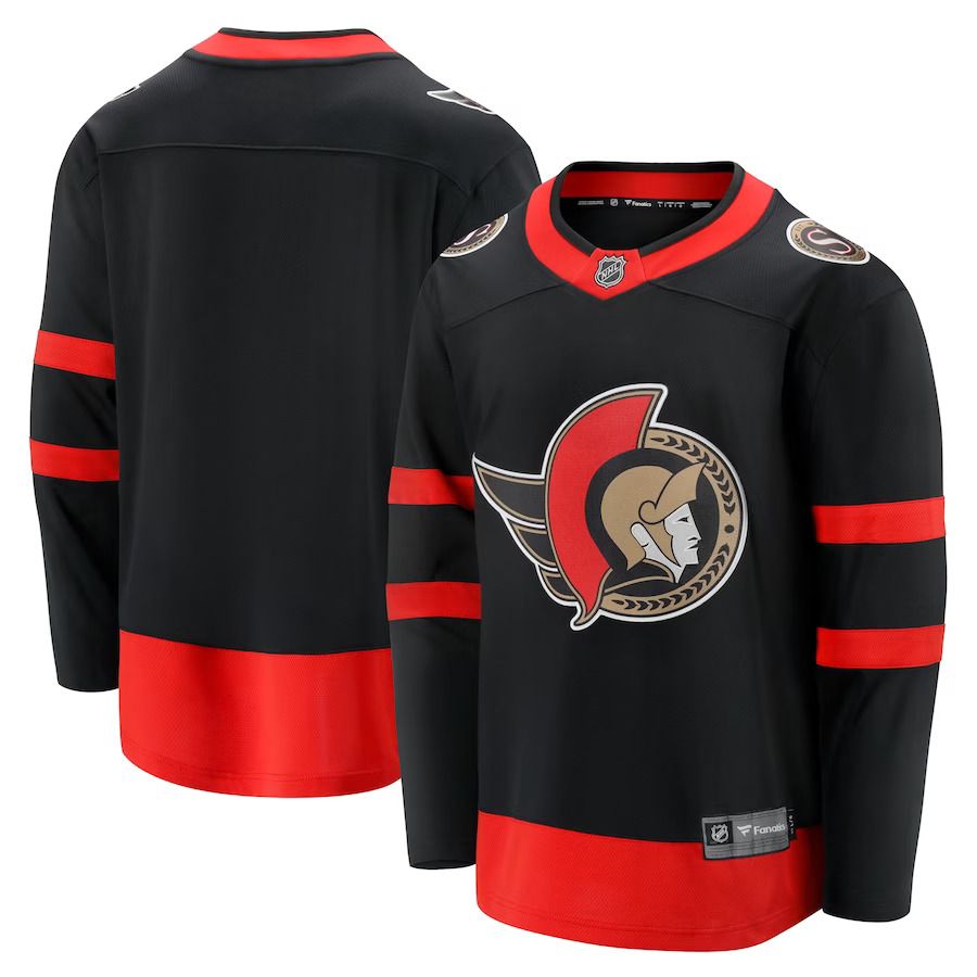 Men Ottawa Senators Fanatics Branded Black Home Breakaway NHL Jersey